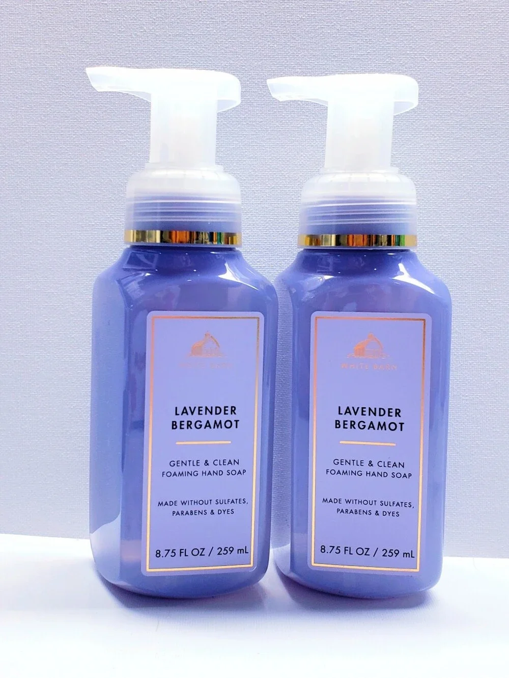 Bath & Body Works LAVENDER BERGAMOT Gentle & Clean Foaming Hand Soap (2 pcs)